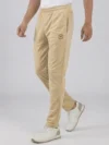 High-Fidelity Detail of Camel Cream Casual Trackpants Showing Premium Imported Fabric and Redbros Logo