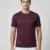 Redbros Deep Maroon Geometric Cube Pattern Crew Neck T-Shirt for Men - Front Pose