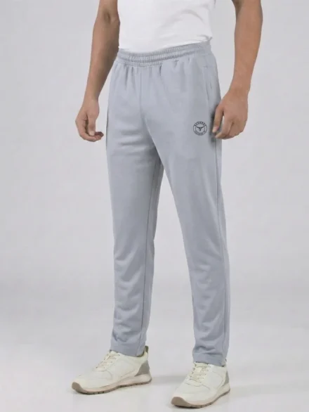 Redbros Premium Grey Casual Trackpants for Men Featuring Tailored Fit - Front Pose