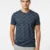 Redbros Navy Blue Abstract Pattern Crew Neck T-Shirt for Men - Front Pose