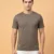 Redbros Olive Green Geometric Cube Pattern Crew Neck T-Shirt for Men - Front Pose