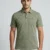 Redbros Sage Green Geometric Pattern Polo T-Shirt for Men - Front Pose