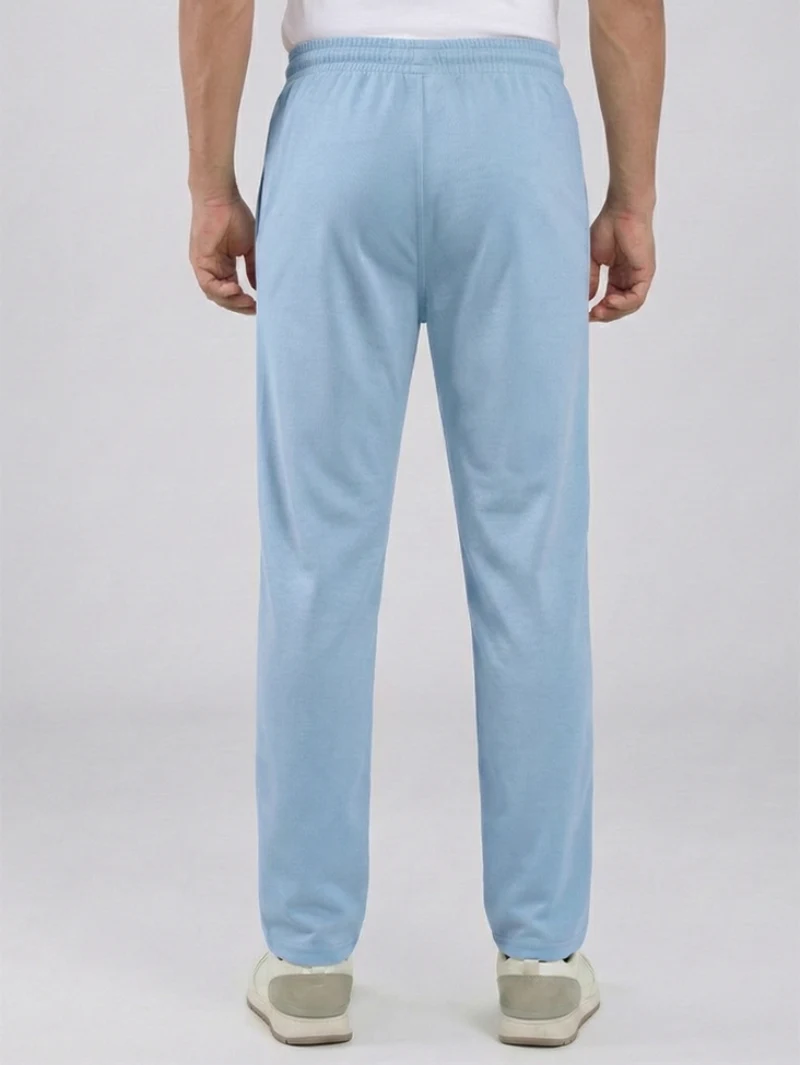 Redbros Premium Sea Blue Casual Trackpants for Men Featuring Tailored Fit - Back Pose