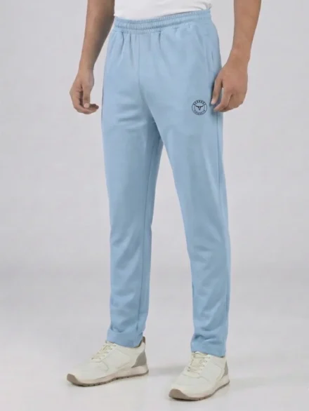 Redbros Premium Sea Blue Casual Trackpants for Men Featuring Tailored Fit - Front Pose