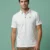 Redbros Crisp White Geometric Pattern Polo T-Shirt for Men - Front Pose