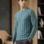 Redbros Dark Sea Green Designer Sweatshirt for Men Featuring Chevron Pattern - Front Pose