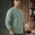 Redbros Sea Green Designer Sweatshirt for Men Featuring Chevron Pattern - Front Pose